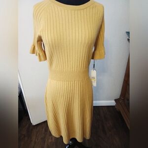 Calvin Klein Yellow Knit Dress